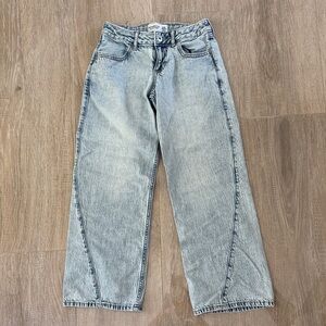 abercrombie girls kids Light Wash Blue Jeans size 9/10 Baggy